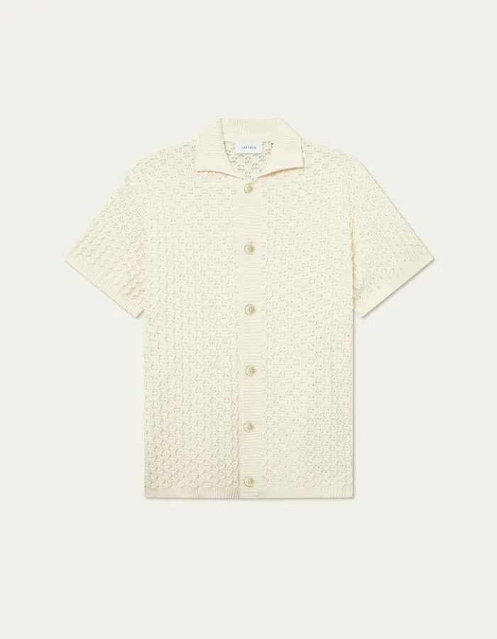 ShirtsOvershirts Men Les Deux Gespertus SS Knit Shirt 8211 Ivory