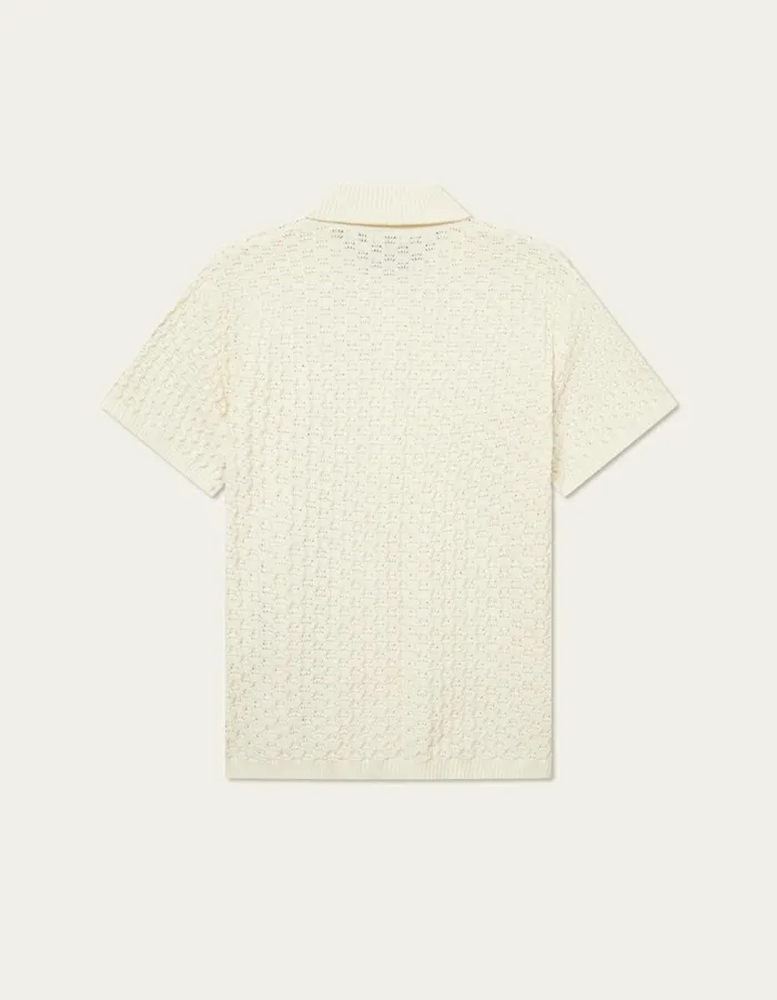 ShirtsOvershirts Men Les Deux Gespertus SS Knit Shirt 8211 Ivory