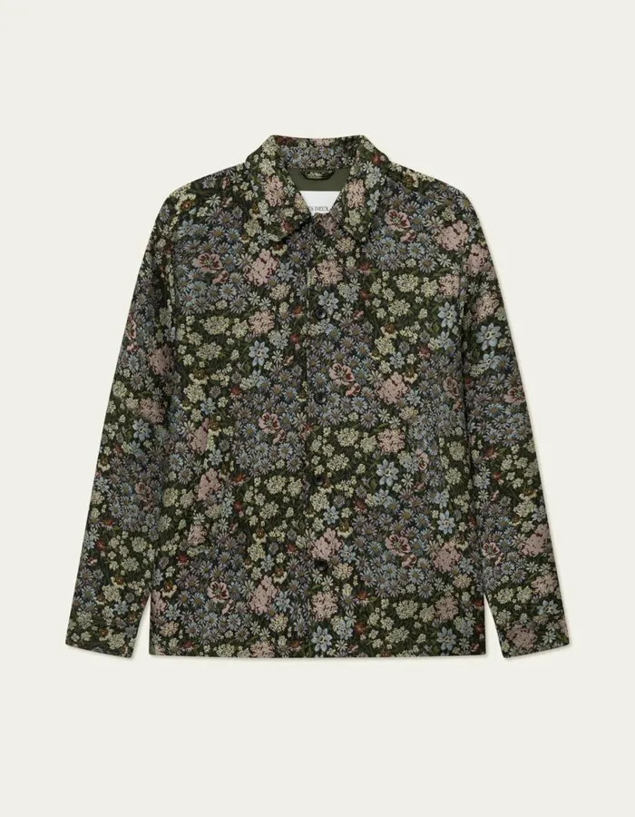 ShirtsOvershirts Men Les Deux Jaiden Jacquard Overshirt 8211 RosinChive Green ShirtsOvershirts Men Les Deux Jaiden Jacquard Overshirt 8211 RosinChive Green