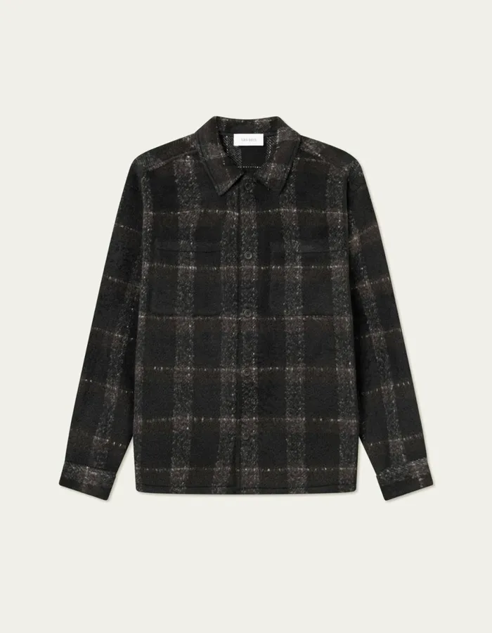 ShirtsOvershirts Men Les Deux Jayce Overshirt 20 8211 BlackCharcoal