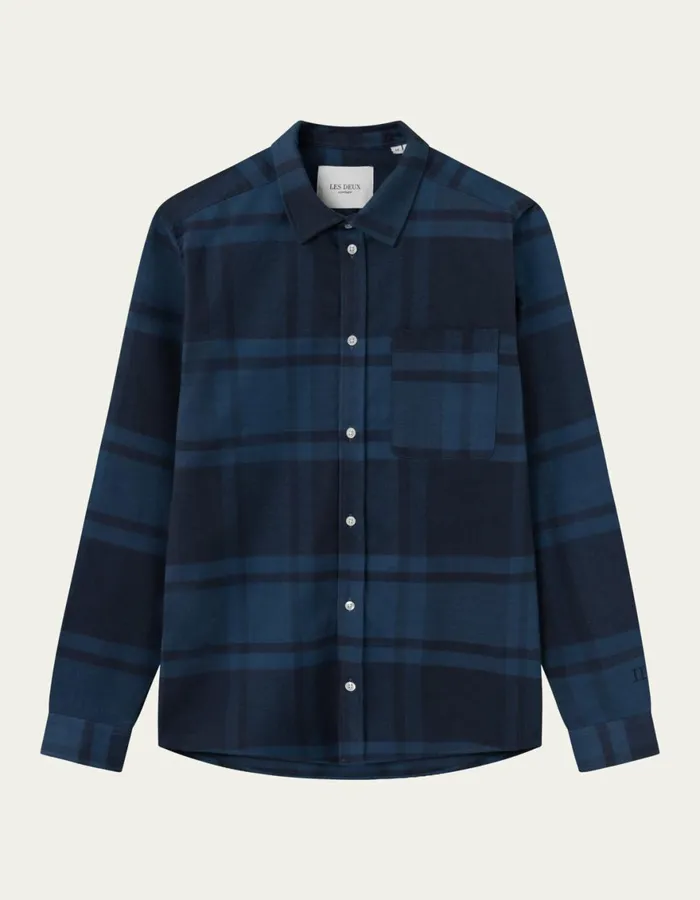 ShirtsOvershirts Men Les Deux Jeremy Flannel Shirt 8211 Dark NavyMidnight Blue ShirtsOvershirts Men Les Deux Jeremy Flannel Shirt 8211 Dark NavyMidnight Blue