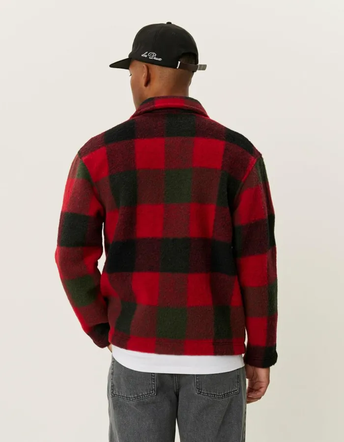 ShirtsOvershirts Men Les Deux Jermaine Overshirt 8211 RosinSalsa Red