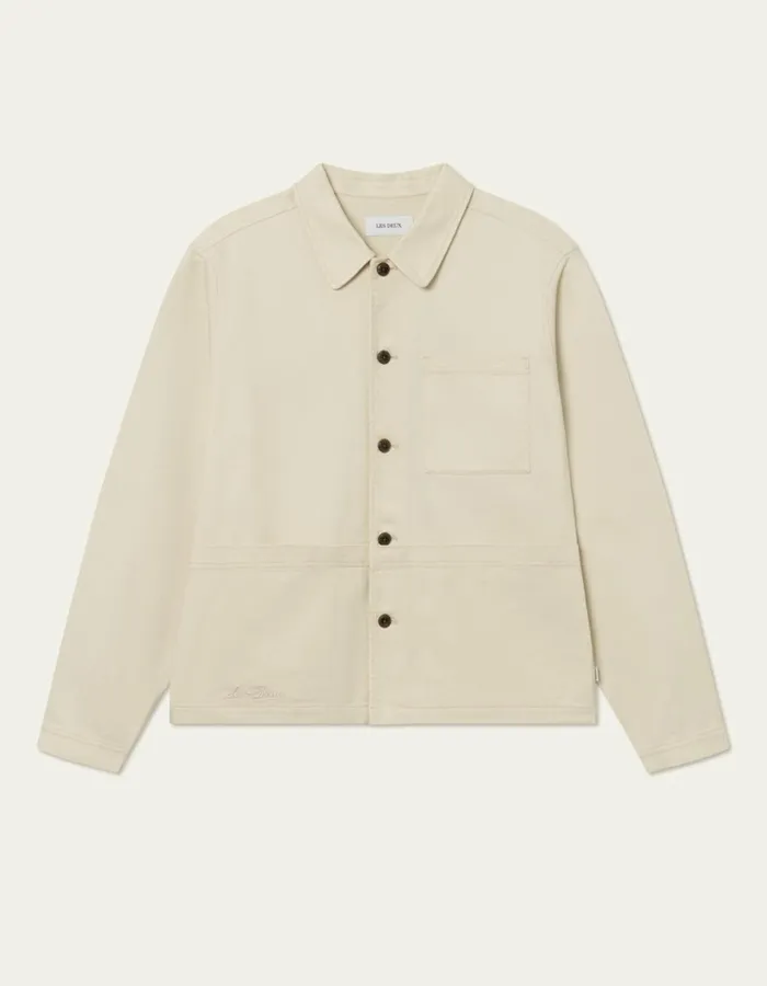 ShirtsOvershirts Men Les Deux Journey Embroidery Overshirt 8211 Ivory