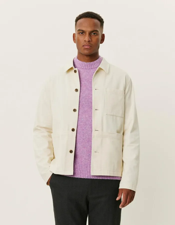 ShirtsOvershirts Men Les Deux Journey Embroidery Overshirt 8211 Ivory