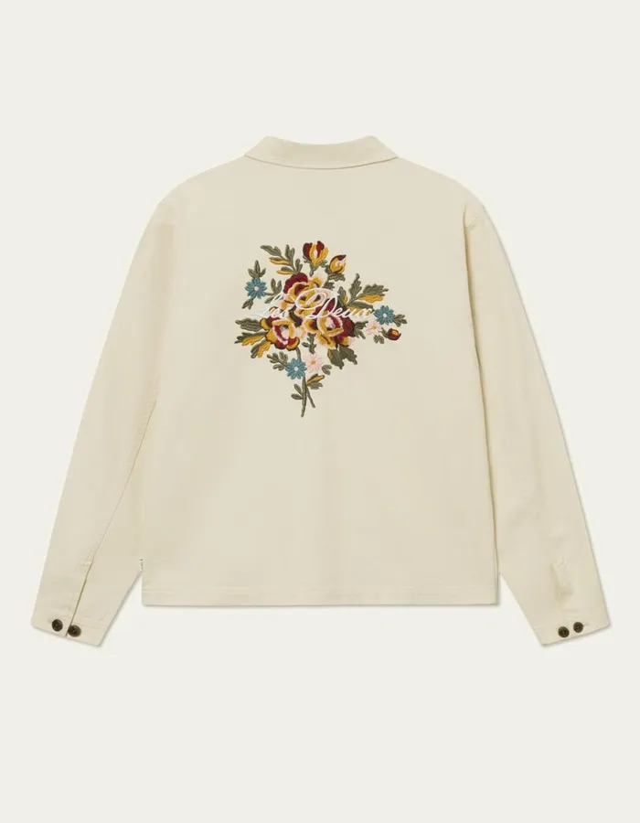 ShirtsOvershirts Men Les Deux Journey Embroidery Overshirt 8211 Ivory