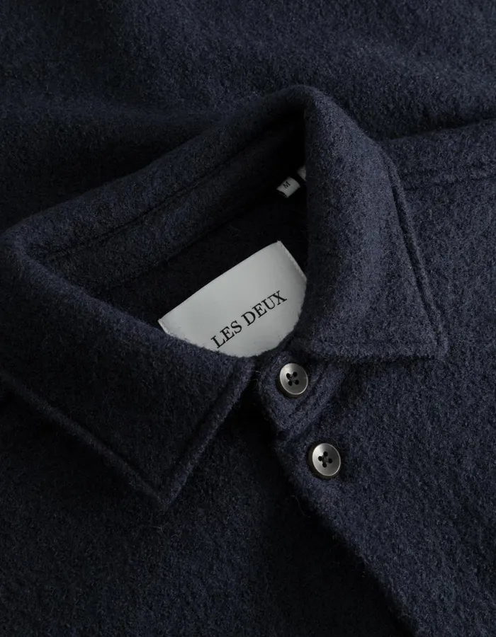 ShirtsOvershirts Men Les Deux Kaleb Overshirt 8211 Dark Navy