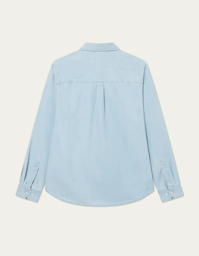 ShirtsOvershirts Men Les Deux Kash Denim Shirt 8211 Light Blue Wash