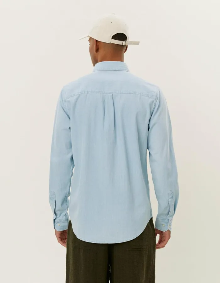 ShirtsOvershirts Men Les Deux Kash Denim Shirt 8211 Light Blue Wash