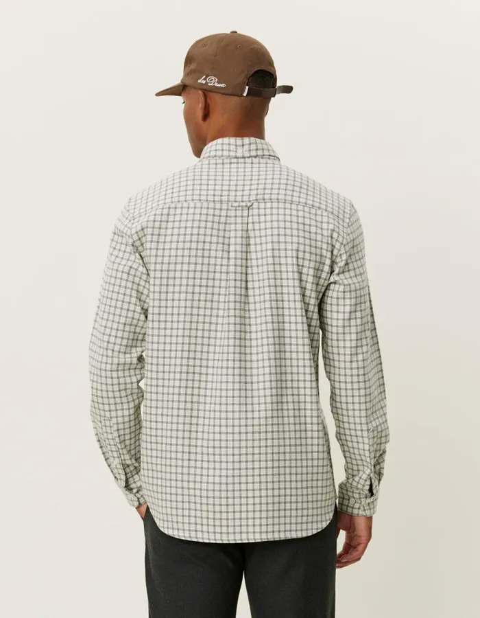 ShirtsOvershirts Men Les Deux Kent Check Shirt 20 8211 IvoryLight Grey Melange