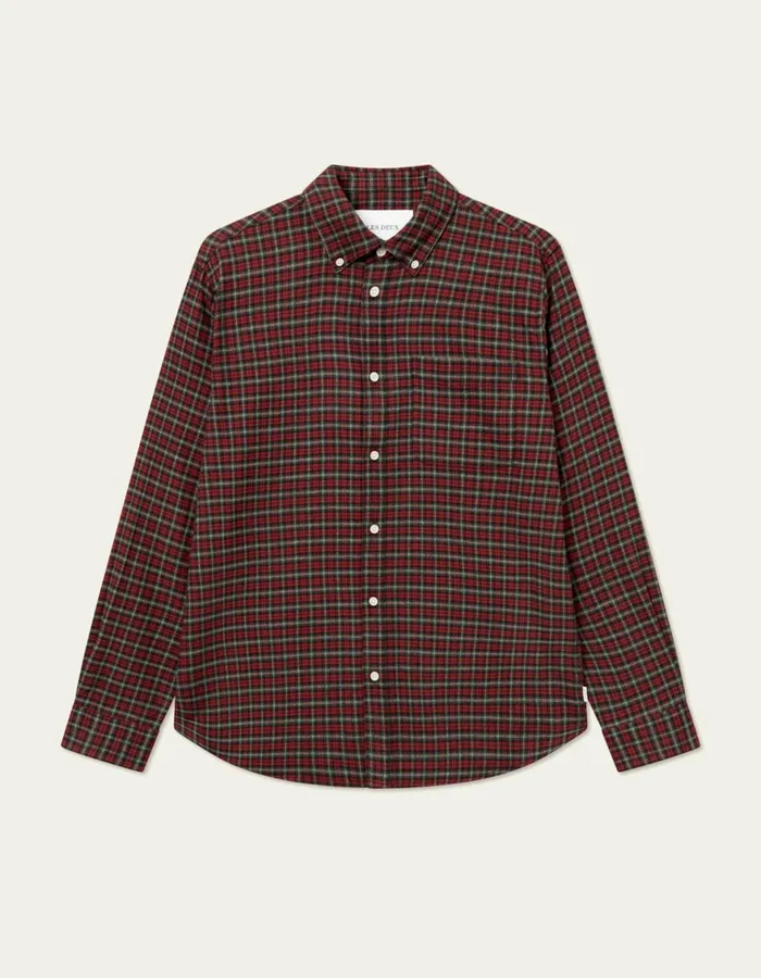 ShirtsOvershirts Men Les Deux Kent Check Shirt 20 8211 RedBlack