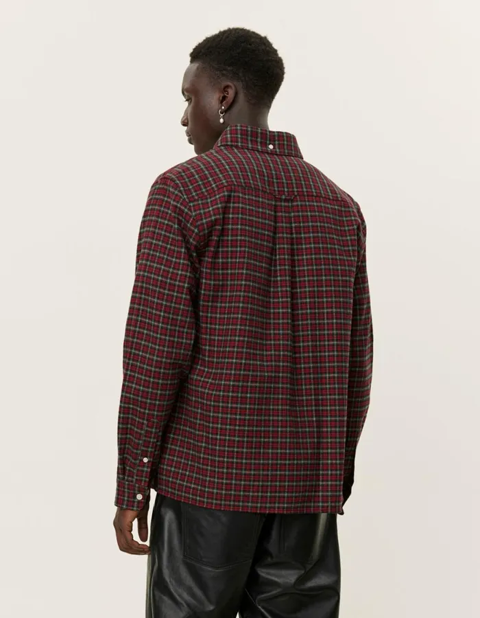 ShirtsOvershirts Men Les Deux Kent Check Shirt 20 8211 RedBlack