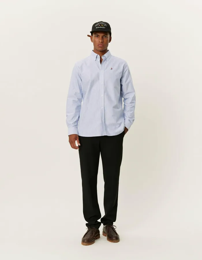 ShirtsOvershirts Men Les Deux Kent Oxford Shirt 20 8211 Light BlueWhite