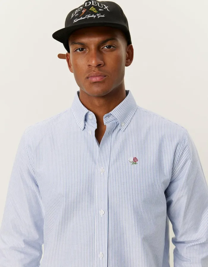 ShirtsOvershirts Men Les Deux Kent Oxford Shirt 20 8211 Light BlueWhite