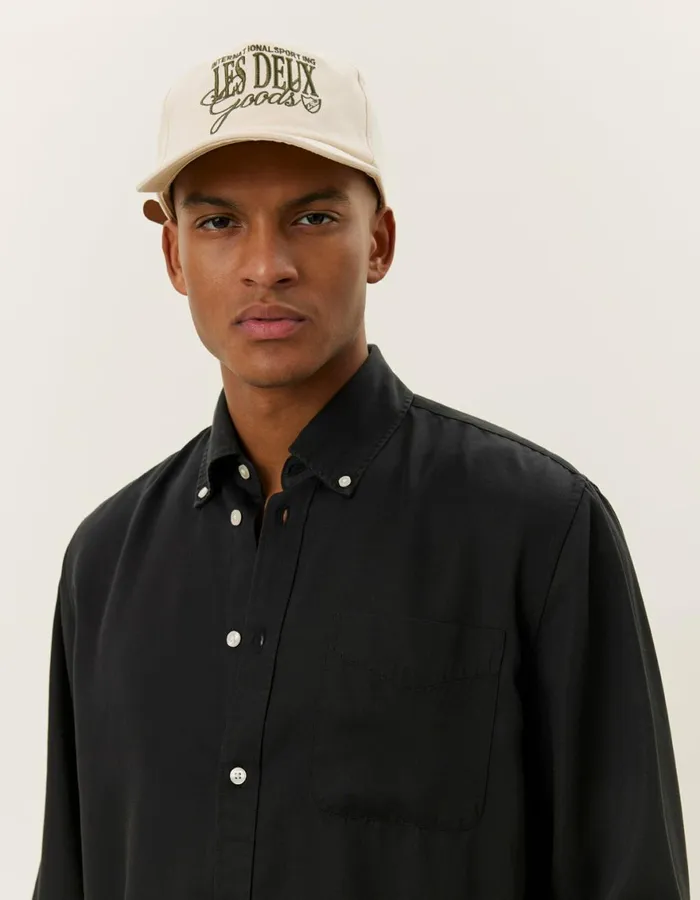 ShirtsOvershirts Men Les Deux Kent Tencel Shirt 8211 BlackBlack