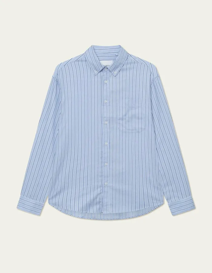 ShirtsOvershirts Men Les Deux Kolton Herringbone Poplin Shirt 8211 WhiteBel Air Blue ShirtsOvershirts Men Les Deux Kolton Herringbone Poplin Shirt 8211 WhiteBel Air Blue