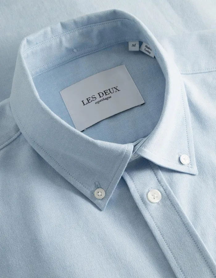 ShirtsOvershirts Men Les Deux Konrad Oxford Shirt 8211 Light Blue