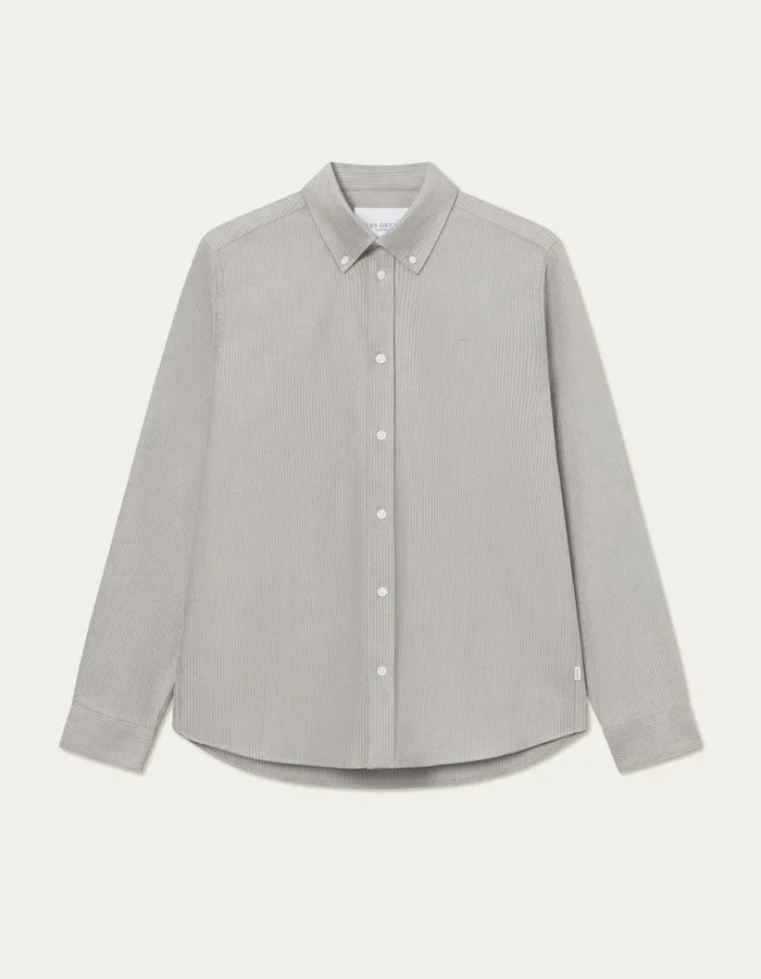 ShirtsOvershirts Men Les Deux Konrad Stripe Oxford Shirt 8211 Light SandBlueprint