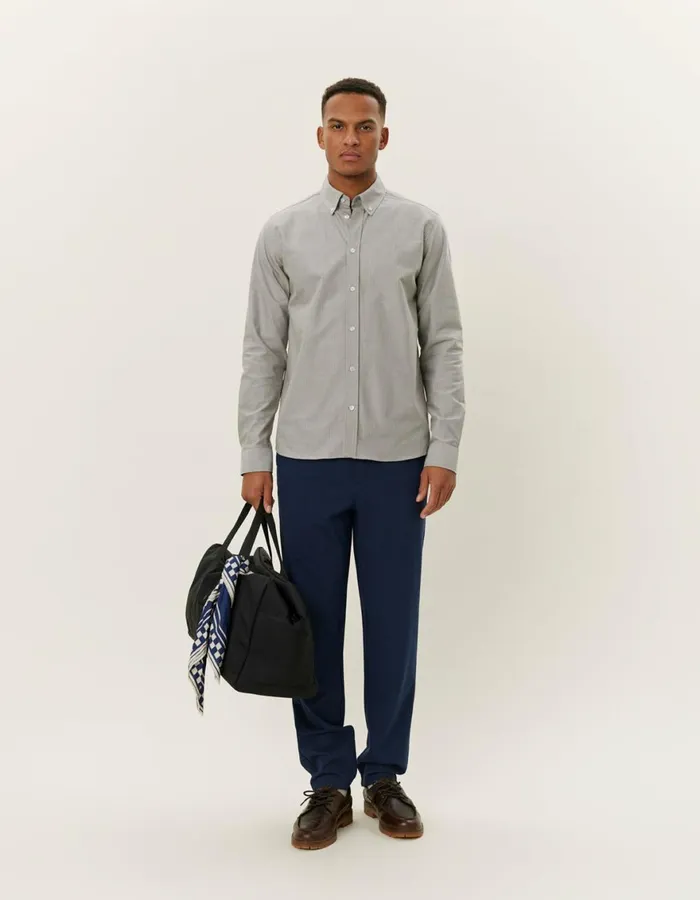 ShirtsOvershirts Men Les Deux Konrad Stripe Oxford Shirt 8211 Light SandBlueprint
