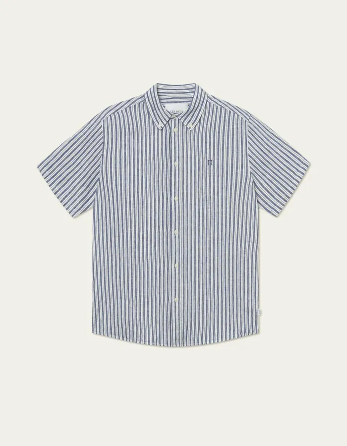 ShirtsOvershirts Men Les Deux Kris Linen SS Shirt 8211 Light IvoryBlueprint