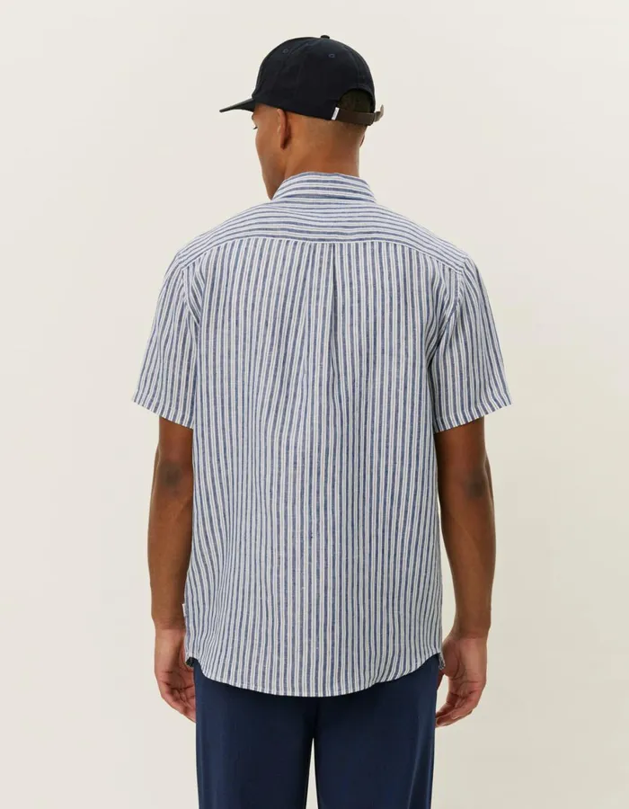 ShirtsOvershirts Men Les Deux Kris Linen SS Shirt 8211 Light IvoryBlueprint