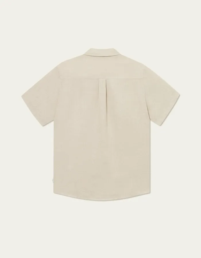 ShirtsOvershirts Men Les Deux Kris Linen SS Shirt 8211 Light Sand