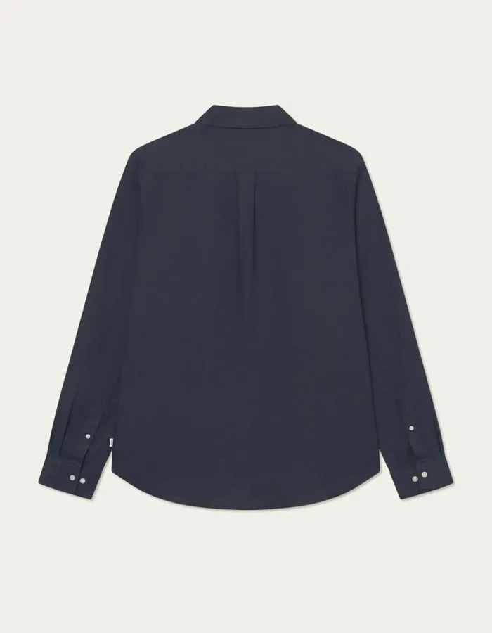 ShirtsOvershirts Men Les Deux Kristian Linen BD Shirt 8211 Dark Navy