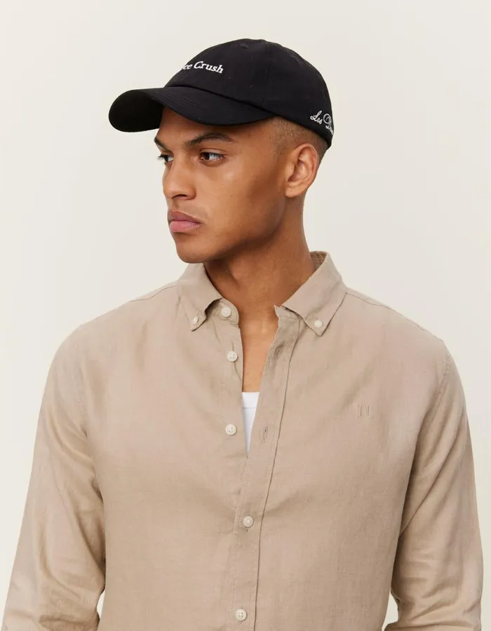 ShirtsOvershirts Men Les Deux Kristian Linen BD Shirt 8211 Dark Sand