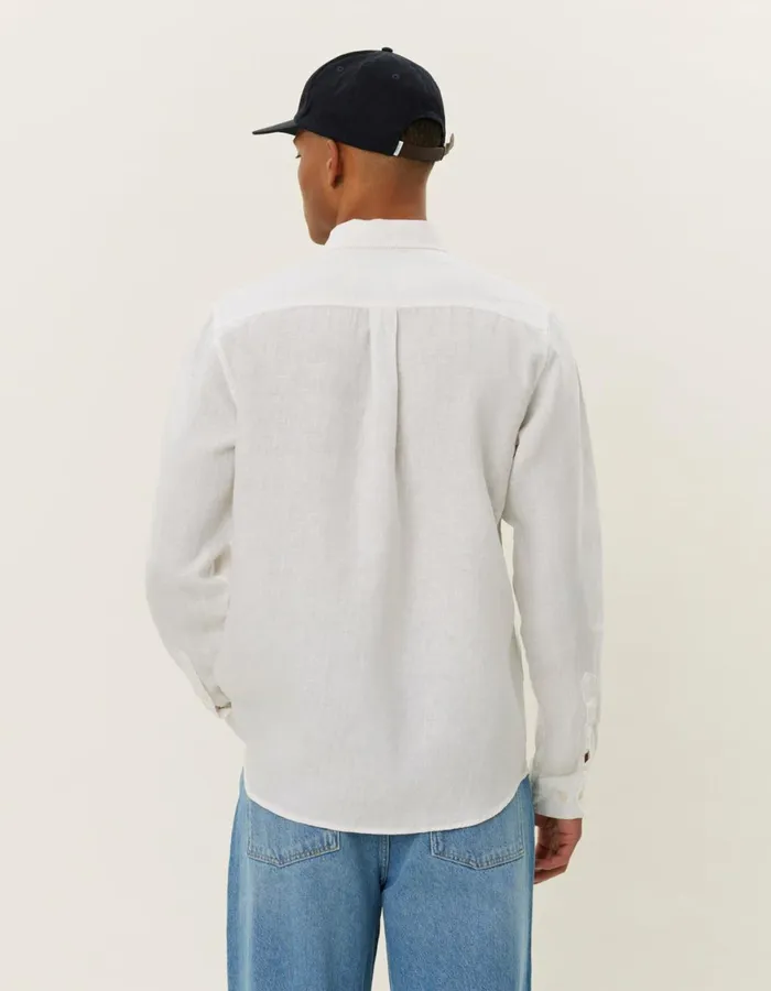 ShirtsOvershirts Men Les Deux Kristian Linen BD Shirt 8211 WhiteWhite