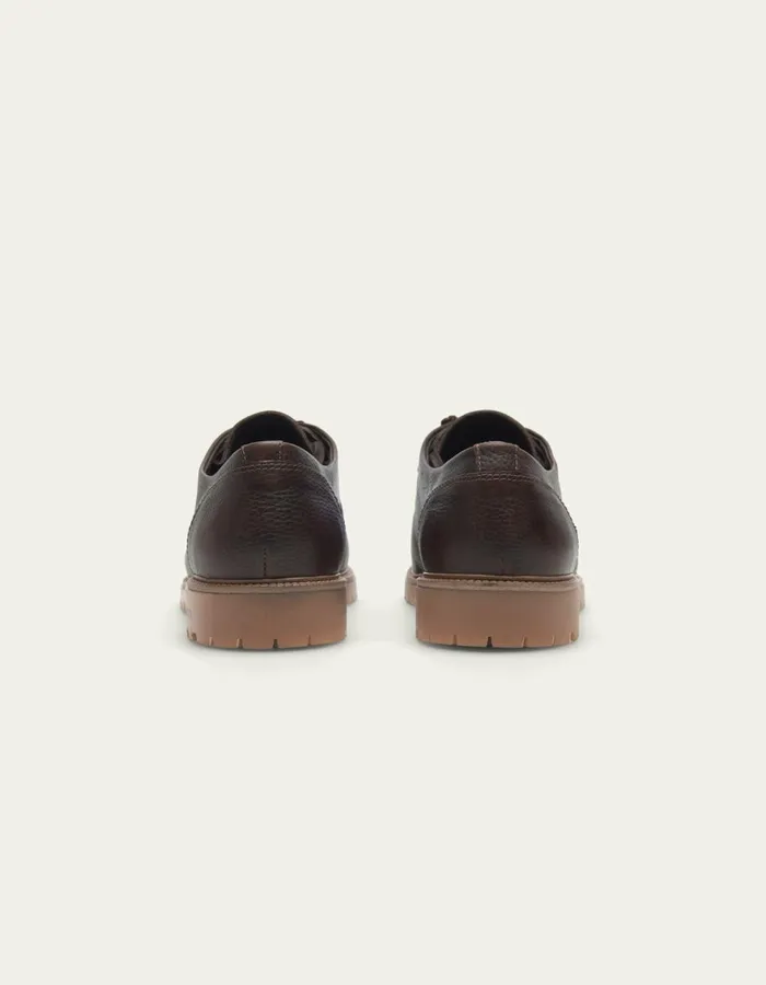 Shoes Men Les Deux Taylor Leather Moc Toe Shoe 8211 Brown