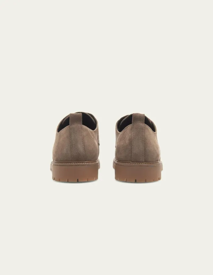 Shoes Men Les Deux Taylor Suede Derby Shoe 8211 Walnut