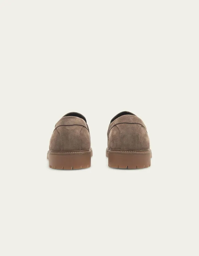 Shoes Men Les Deux Taylor Suede Penny Loafer 8211 Walnut
