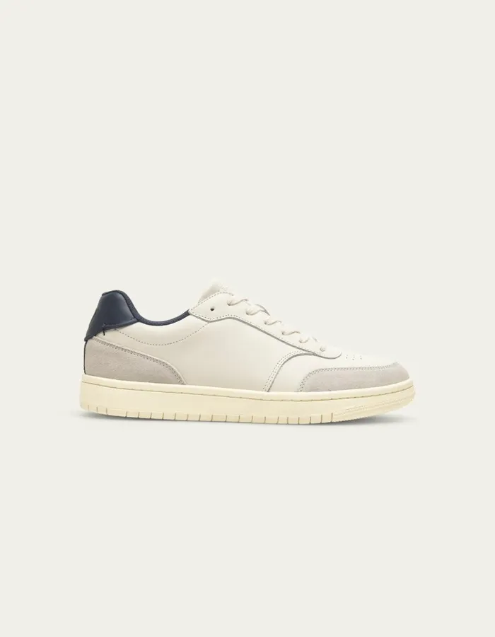 Shoes Men Les Deux Wolfe Grainy Contrast Sneaker 8211 Vintage WhiteDark Navy