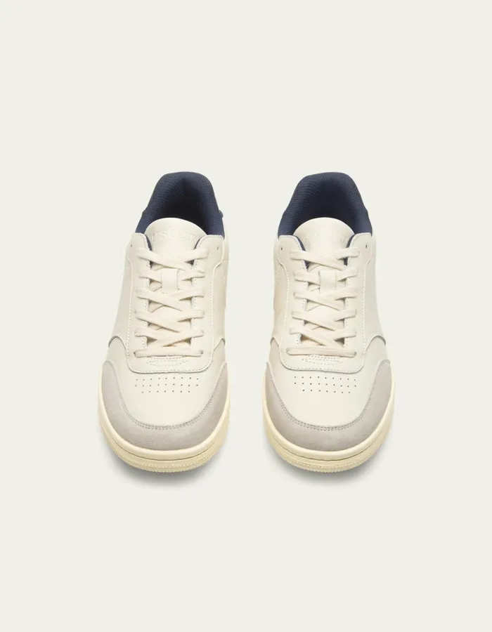 Shoes Men Les Deux Wolfe Grainy Contrast Sneaker 8211 Vintage WhiteDark Navy