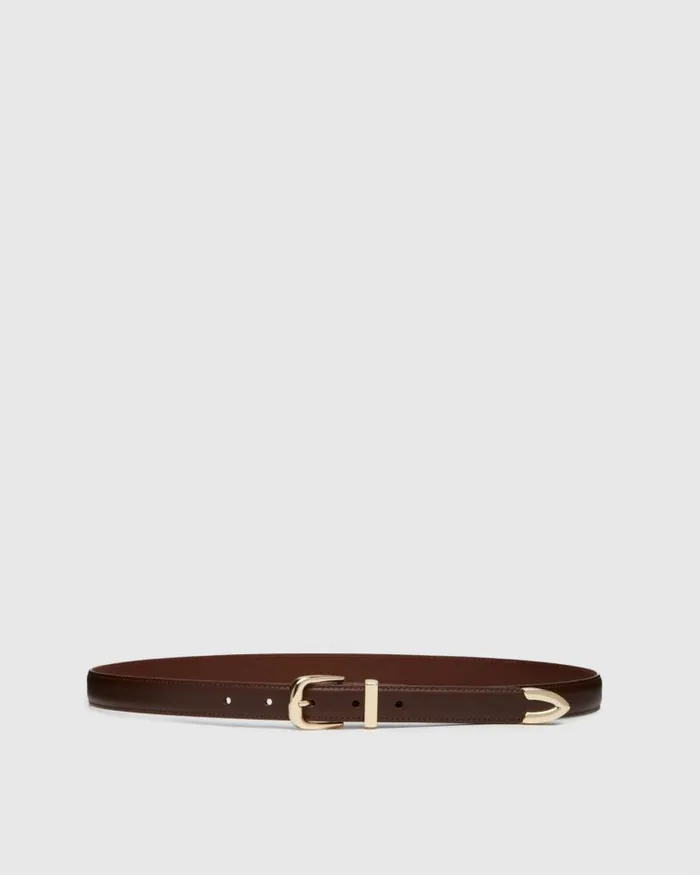 Shop Belts Women PAIGE Exclusive Ingrid Belt 8211 Mahogany Leather