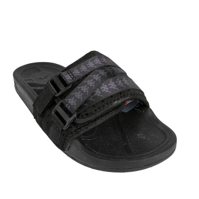 Shop Kappa Footwear Authentic Luria 1 Slides Black