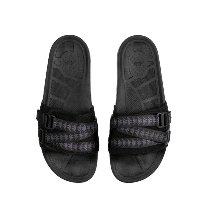 Shop Kappa Footwear Authentic Luria 1 Slides Black