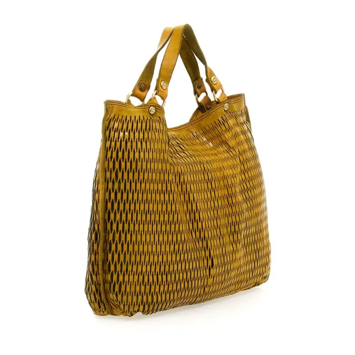 ShoppersTote Bags Women Campomaggi Mangrovia Yellow ShoppersTote Bags Women Campomaggi Mangrovia Yellow