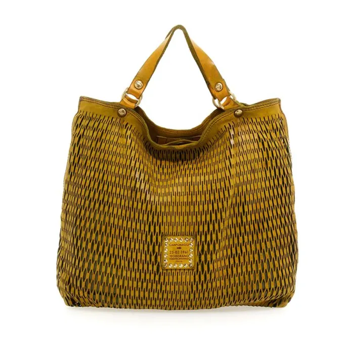 ShoppersTote Bags Women Campomaggi Mangrovia Yellow ShoppersTote Bags Women Campomaggi Mangrovia Yellow