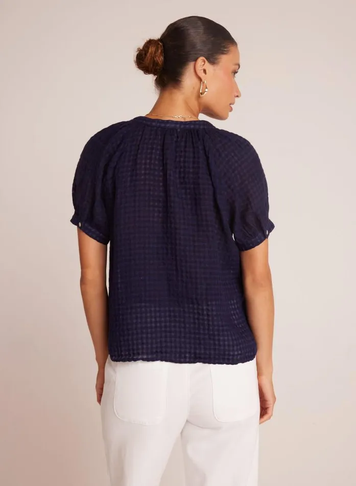 Short Sleeve Raglan Pullover 8211 Tropic Navy Women Bella Dahl Short Sleeve