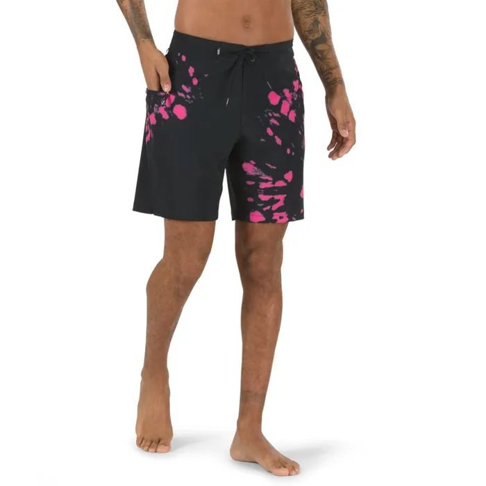 Shorts and Boardshorts Men Vans Tie Dye 18034 Boardshort Black