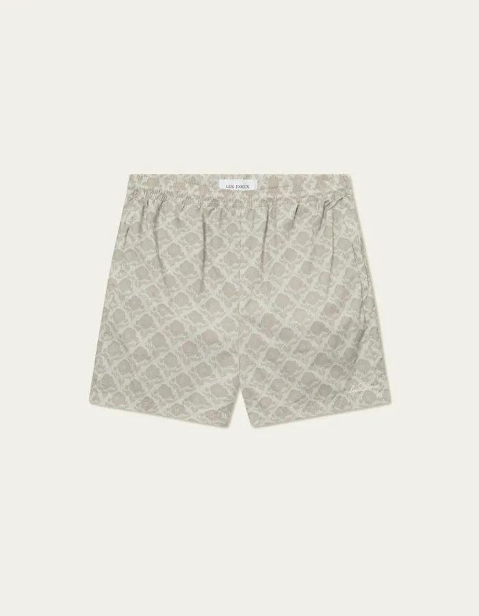 Shorts Men Les Deux Flower Tile Track Shorts 8211 Light SandDark Sand