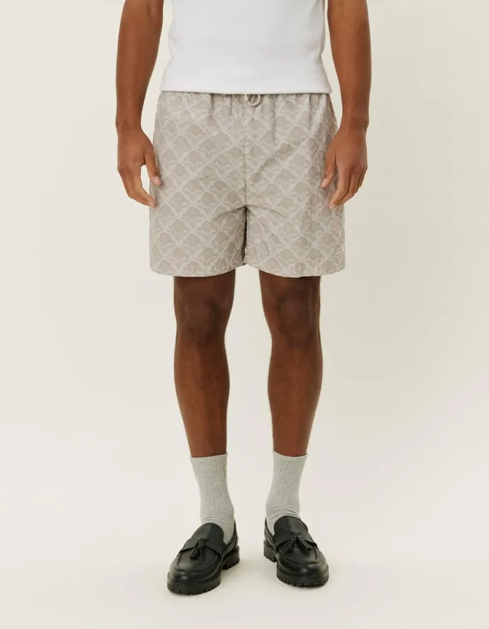 Shorts Men Les Deux Flower Tile Track Shorts 8211 Light SandDark Sand