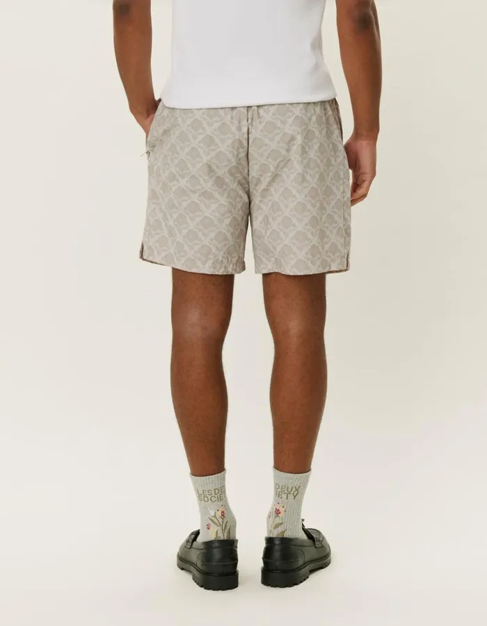 Shorts Men Les Deux Flower Tile Track Shorts 8211 Light SandDark Sand
