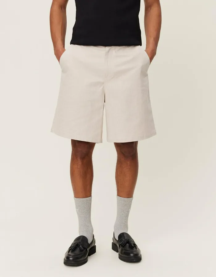 Shorts Men Les Deux Johnny Casual Slub Twill Shorts 8211 Ivory