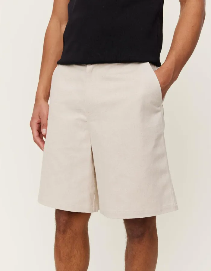 Shorts Men Les Deux Johnny Casual Slub Twill Shorts 8211 Ivory
