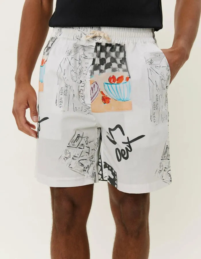 Shorts Men Les Deux Otto AOP Shorts 8211 Light Ivory
