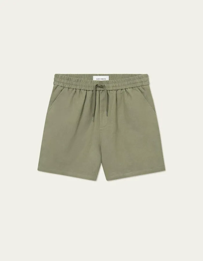 Shorts Men Les Deux Otto Linen Shorts 8211 Lichen Green