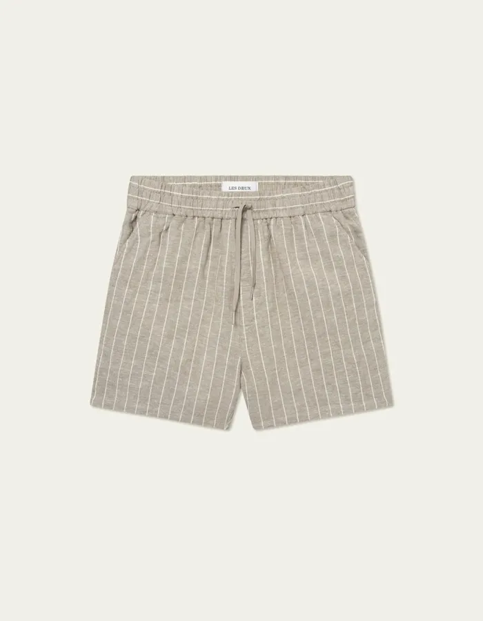 Shorts Men Les Deux Otto Linen Shorts 8211 WalnutLight Ivory