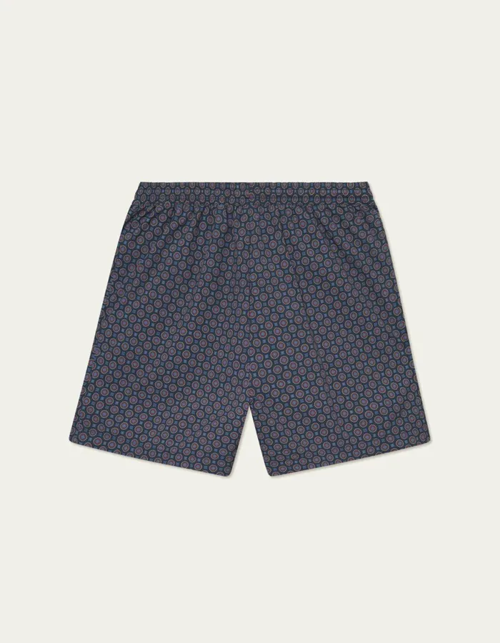 Shorts Men Les Deux Smith Track Shorts 8211 Dark NavyMulticolor AOP