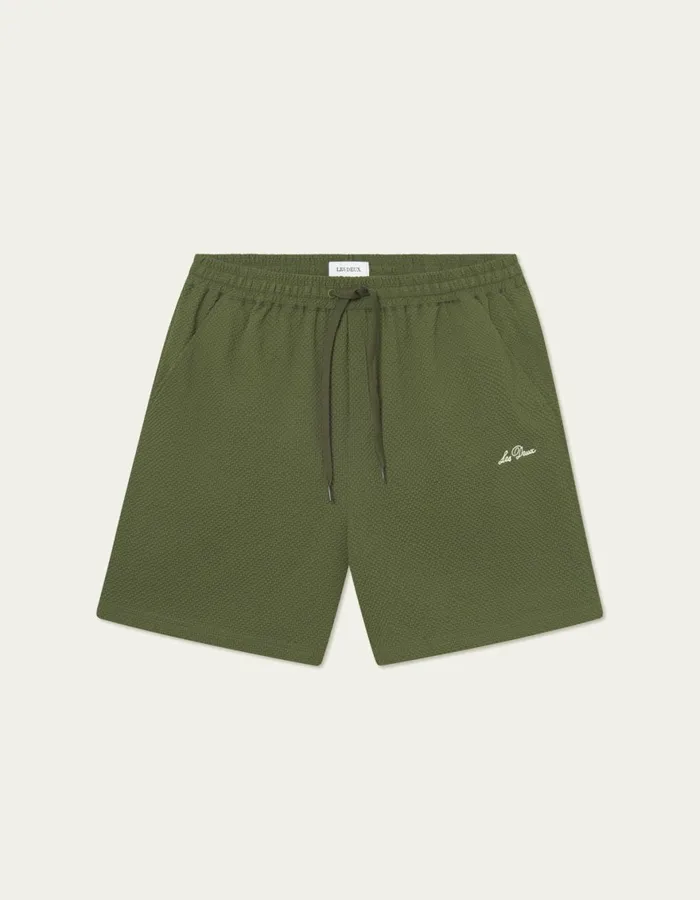 Shorts Men Les Deux Stan Seersucker Swim Shorts 20 8211 Chive Green